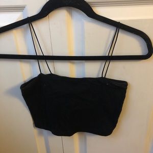 Black cropped cami